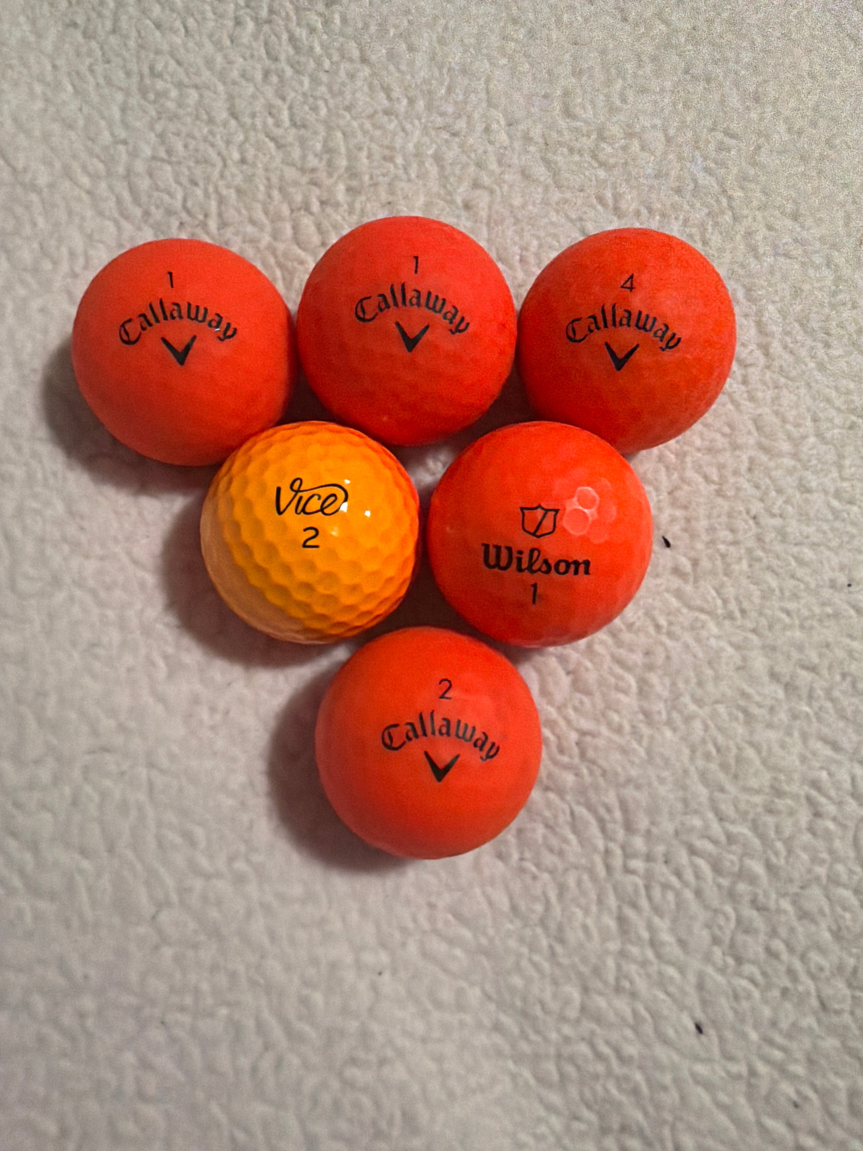 Neon Orange Golf Balls
