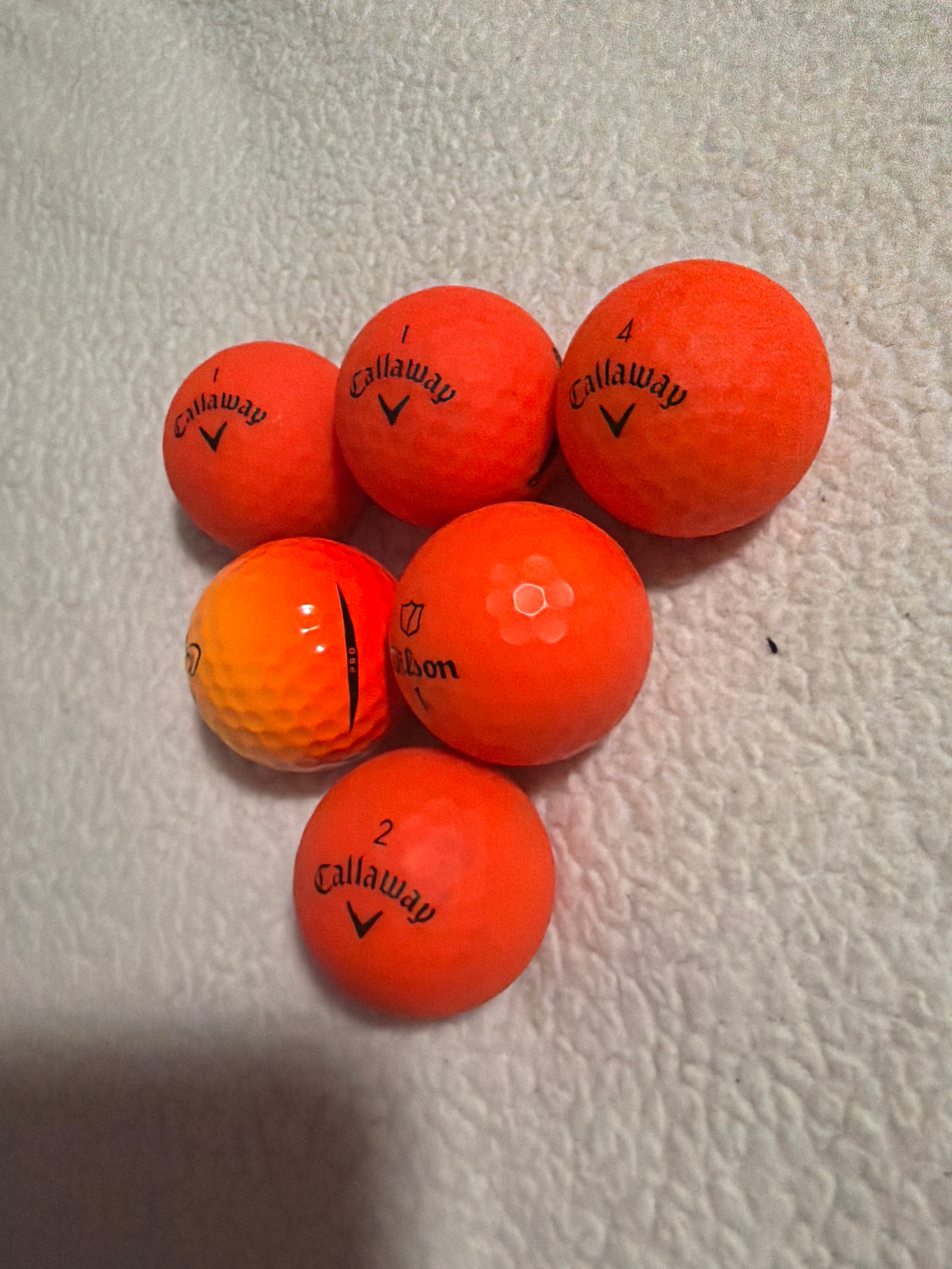 Neon Orange Golf Balls